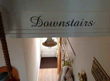 Downstairs sticker